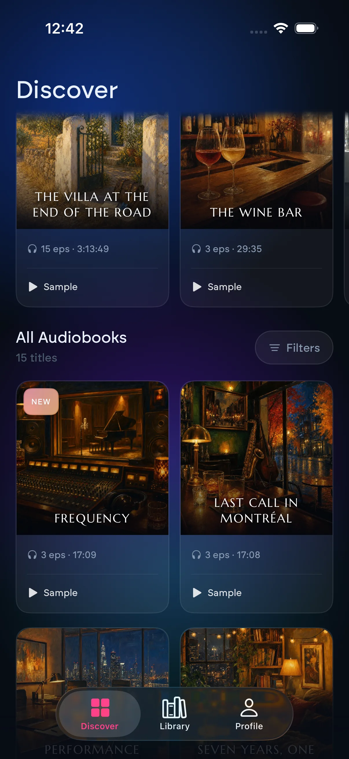 Scarla Discover screen showing new releases